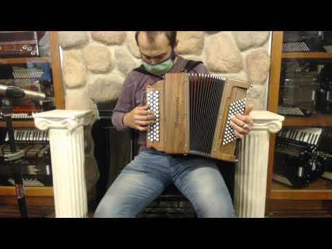 3996 - Certified Pre-Owned Walnut Mengascini Celty 37 Chromatic Button Accordion LMM 50 72 $3699