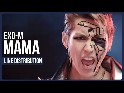 EXO-M - MAMA Line Distribution (Color Coded)