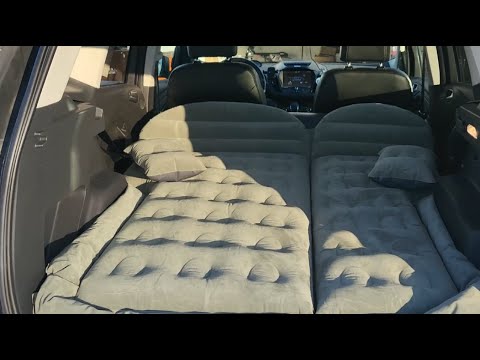 SAYGOGO SUV Air Mattress Camping Bed Cushion Pillow - Inflatable Thickened Car Air Bed with Air Pump