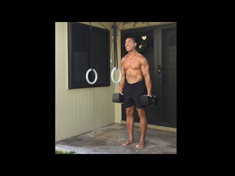 Double 90 lb. Dumbbell Dead Lift x 10 (Set 4/4) - age 52, December 19, 2020 4:12 pm