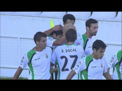Gol de Jairo Samperio (1-0) en el Racing de Santander - Recreativo de Huelva Jornada 5