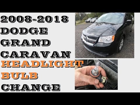 How to change replace Headlight Bulbs in Dodge Caravan 2008-2018