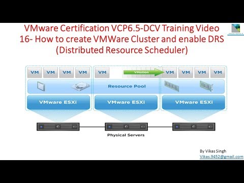 VMware Certification VCP 6.5 - 16 How to Create VMWare Cluster and enable DRS in VMWare vSphere 6.5