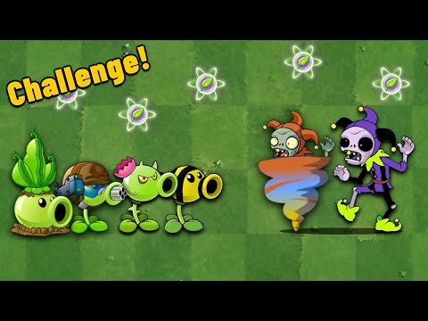 PvZ 2 Challenge! All PEASHOOTER Vs. Jester Zombie - Who is Noob!