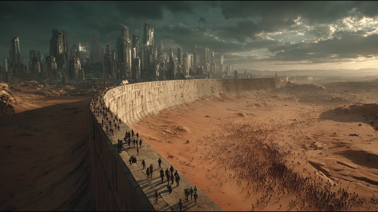 Humanos cercam a última cidade com enormes muros depois que zumbis tomaram conta da terra