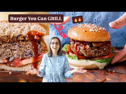 The Ultimate GRILL-TESTED Black Bean Burger! No mush! Unbreakable! Nut-free