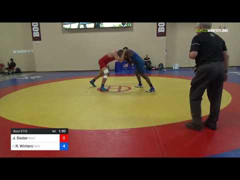 2018 Marine Corps US Open/UWW Junior Freestyle 125 Con 8 #2 - Jacob Sieder (Road) Vs. Robert Winte
