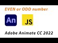 Adobe Animate CC 2022 Even Or Odd Number With JavaScript HTML5 Canvas Tutorial