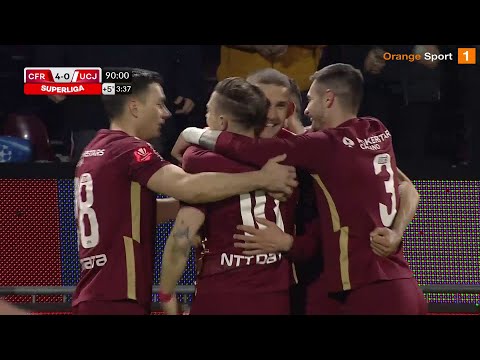 REZUMAT | CFR Cluj - U Cluj 4-0. Dominare totală a echipei lui Petrescu