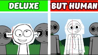 incredibox:Sprunki Retake deluxe VS Sprunki Retake Deluxe but human (new mod)