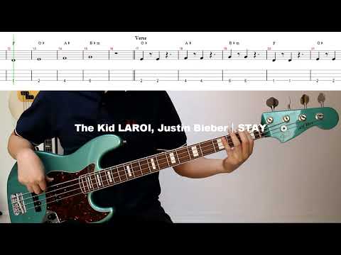 The Kid LAROI, Justin Bieber - STAY│BASS TAB│A practice song for beginners