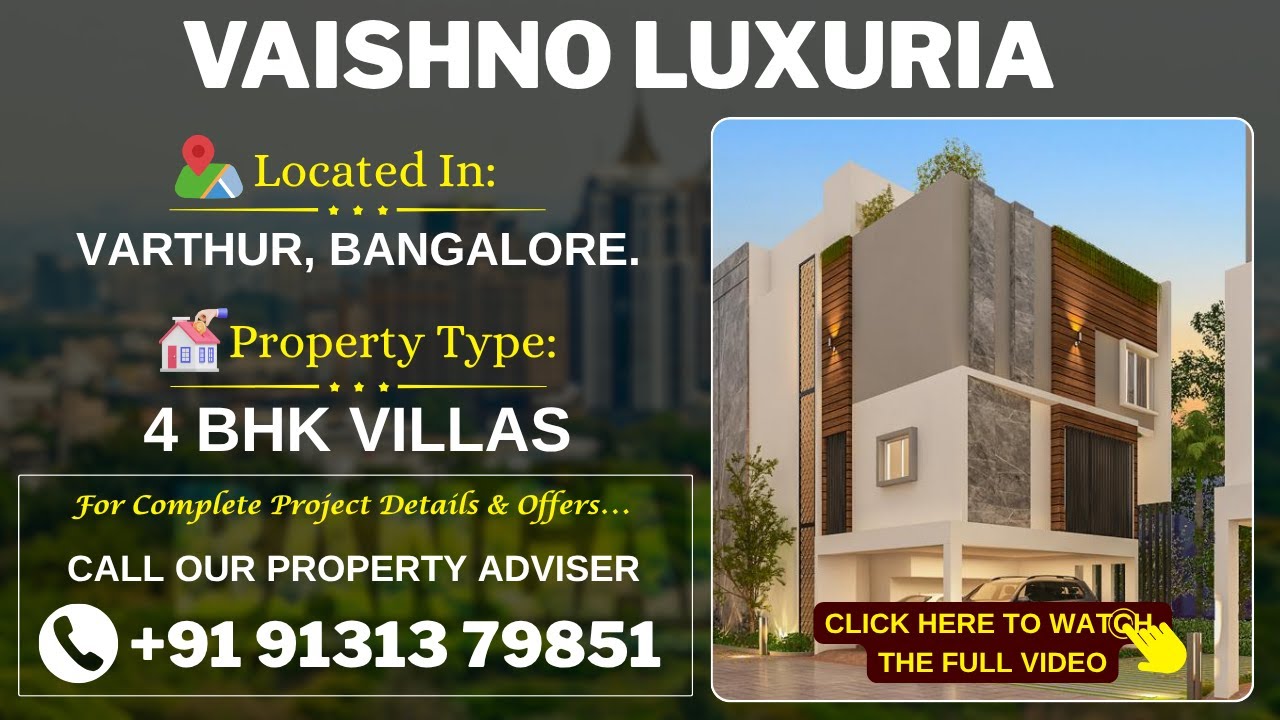 Vaishno Luxuria Bangalore | Vaishno Luxuria Varthur | Vaishno Luxuria Reviews | Brochure 👇🏻