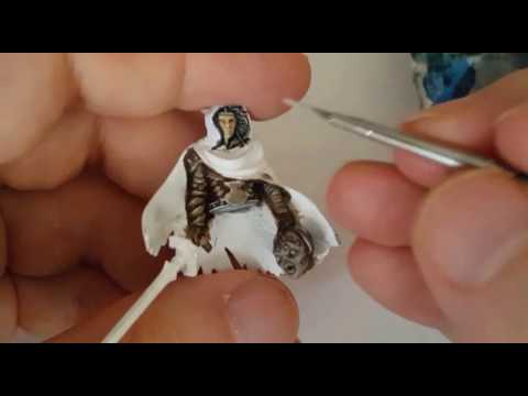 Kingdom Death, Monster. Twilight Knight painting tutorial part 4. Face & cloth