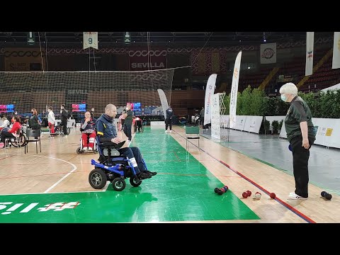 Seville 2021 World Boccia Europe - BC4 Pool C - Artem Kolinko (UKR) vs Vasile Agache (ESP)