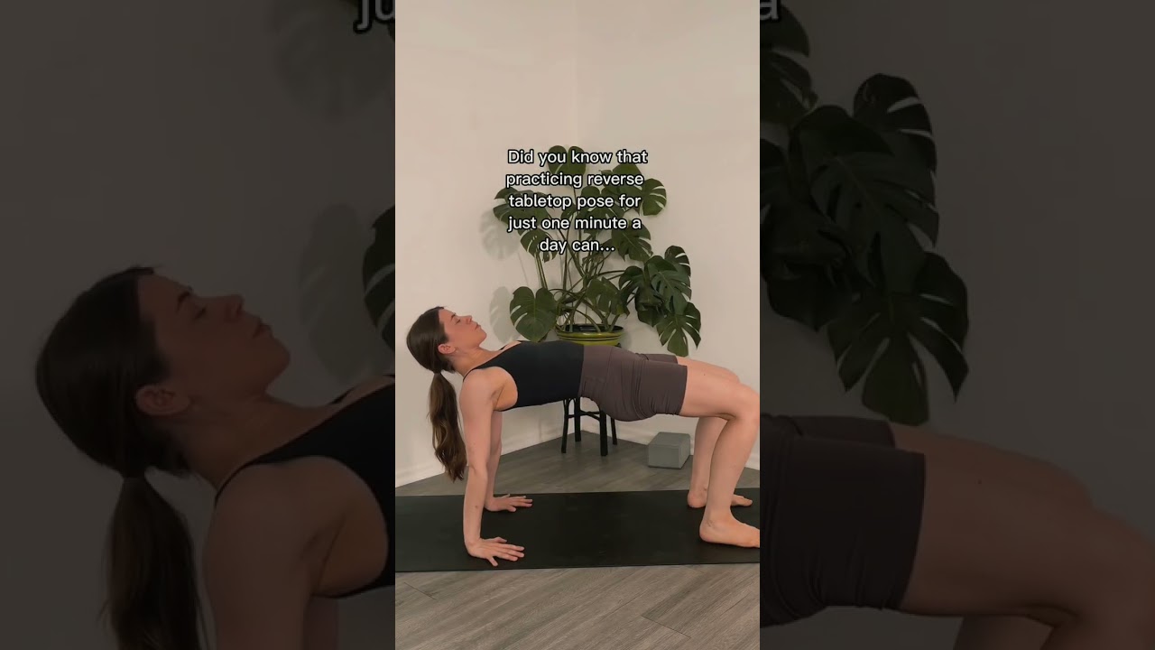 Did you know about how amazing reverse table top pose is? #shorts #yoga