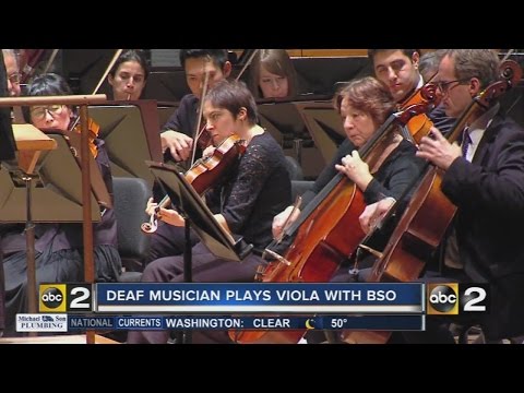 Deaf musician plays viola with Baltimore Symphony Orchestra