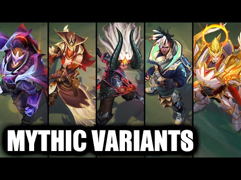 All Legendary Mythic Variants Skins Spotlight (League of Legends)