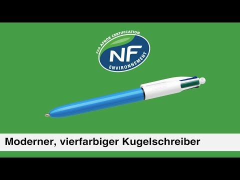 Artikelvideo 1 für BIC 4-Farben-Kugelschreiber 4 Colours Original hellblau/weiß, Schreibfarbe: schwarz, blau, rot, grün, 1 St., Artikelnummer 836197