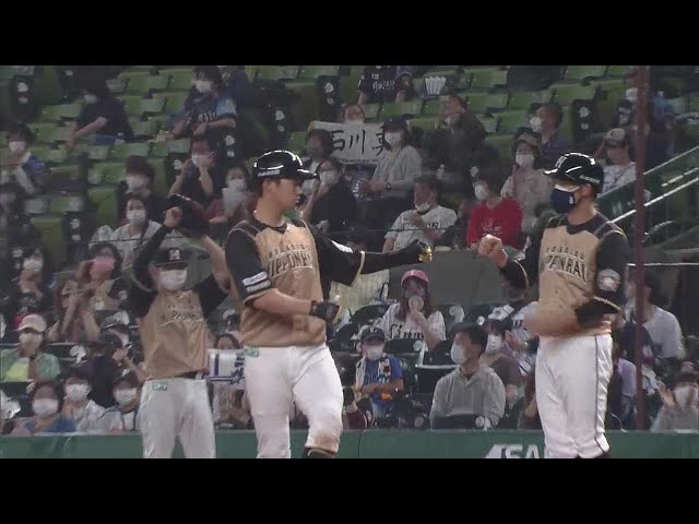 【5回表】ファイターズ・石川亮が同点のタイムリーヒットを放つ!! 2021/5/21 L-F