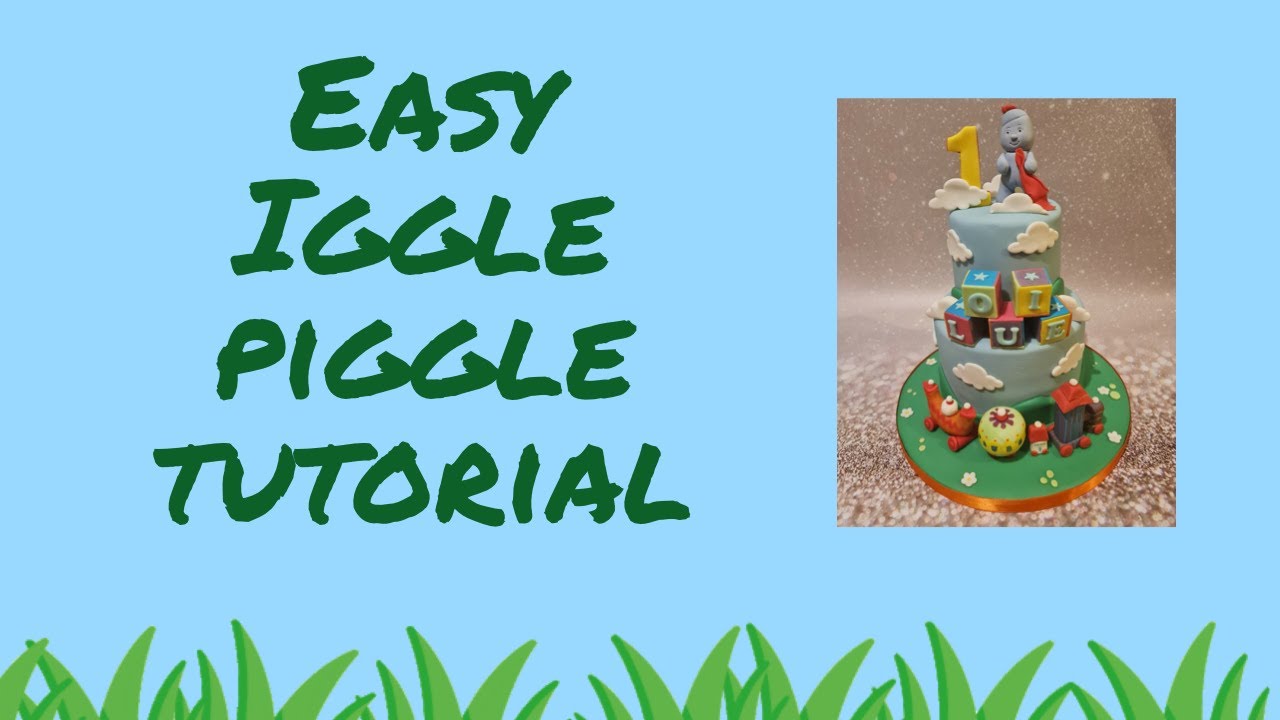 Easy fondant sugarpaste iggle piggle cake topper tutorial