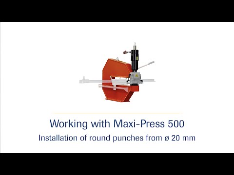 Bow Punch Maxi Press 500  - installation of round punches from ø 20 mm - HD |häwa
