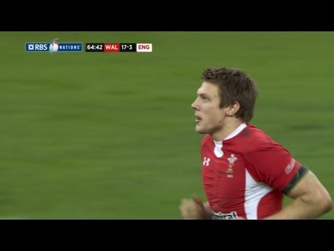 Biggar Drop Goal Wales v England 16 March 2013