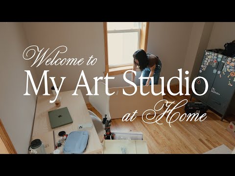 My Home Art Studio Makeover & Reveal ✨ Unboxing, Organizing, & Furniture Setup!