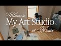 My Home Art Studio Makeover Reveal Unboxing Organizing Furniture Setup