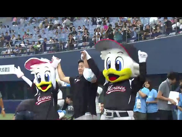 マリーンズ成瀬投手ヒーローインタビュー 2014/8/3 Bs-M