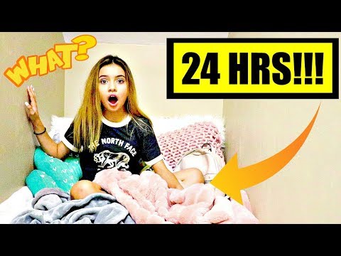 24 HOUR OVERNIGHT CHALLENGE IN MY CLOSET  ⏰