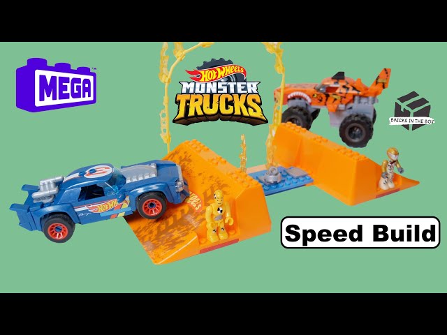 Vídeo relacionado con Mega Construx Hot Wheels Monster Trucks Pista Tiger Shark Coches con Set de Juego de Bloques de construcción con Accesorios, Juguete +5 años (Mattel HKF88)