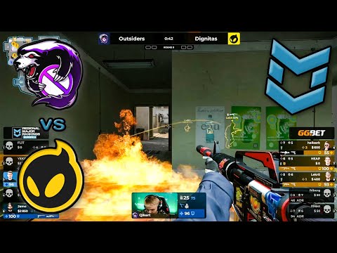 Outsiders vs Dignitas - HIGHLIGHTS | PGL Major Antwerp 2022 Europe RMR | BO3 Swiss Round | CSGO
