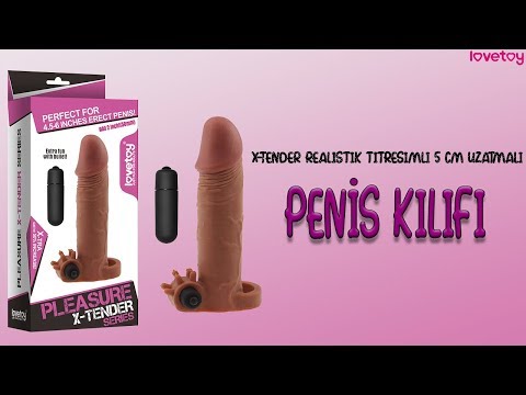 X-TENDER Realistik Titreşimli 5 Cm Uzatmalı Penis Kılıfı-LV1062B