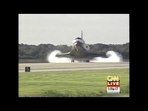 6/6 STS-86 Atlantis Landing  after docking with MIR Space Station 6 Oct 97