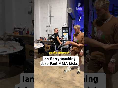 Jake Paul and Ian Garry practicing MMA kicks 👀 #ufc #mma #jakepaul