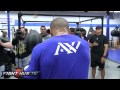 Andre Ward vs. Edwin Rodriguez- Ward hits the timing bag & shows jump rope game
