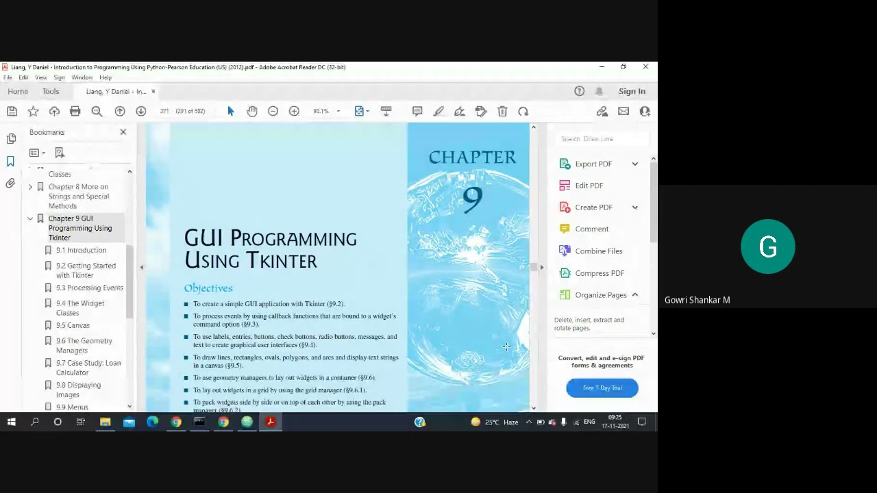Event driven GUI
