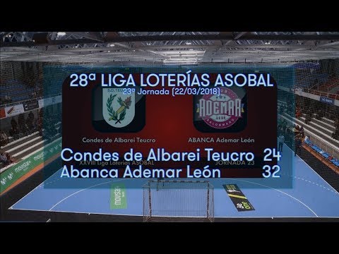 LIGA LOTERIAS ASOBAL J23 Condes de Albarei Teucro - Abanca Ademar León  24 -32