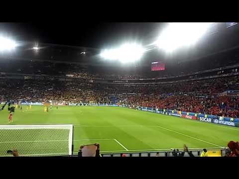 Momenti kur mbaroi loja.19.06.2016.Shqiperi vs Romania 1-0