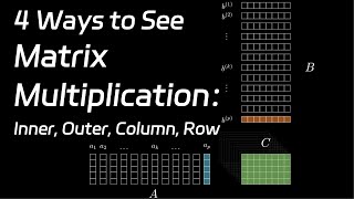 3. 4 Ways to See Matrix Multiplication: Inner, Outer, Column, Row   |   Linear Algebra Made Easy