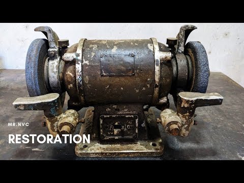 Very Old Bench Grinder Restoration - Step By Step Restoration