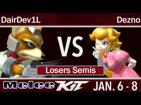KIT17  - DairDev1L (Fox) vs Dezno (Peach) Losers Semis - Melee