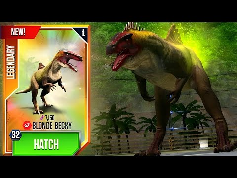 NEW LEGENDARY BLONDE BECKY MAX LEVEL 40 | JURASSIC WORLD THE GAME