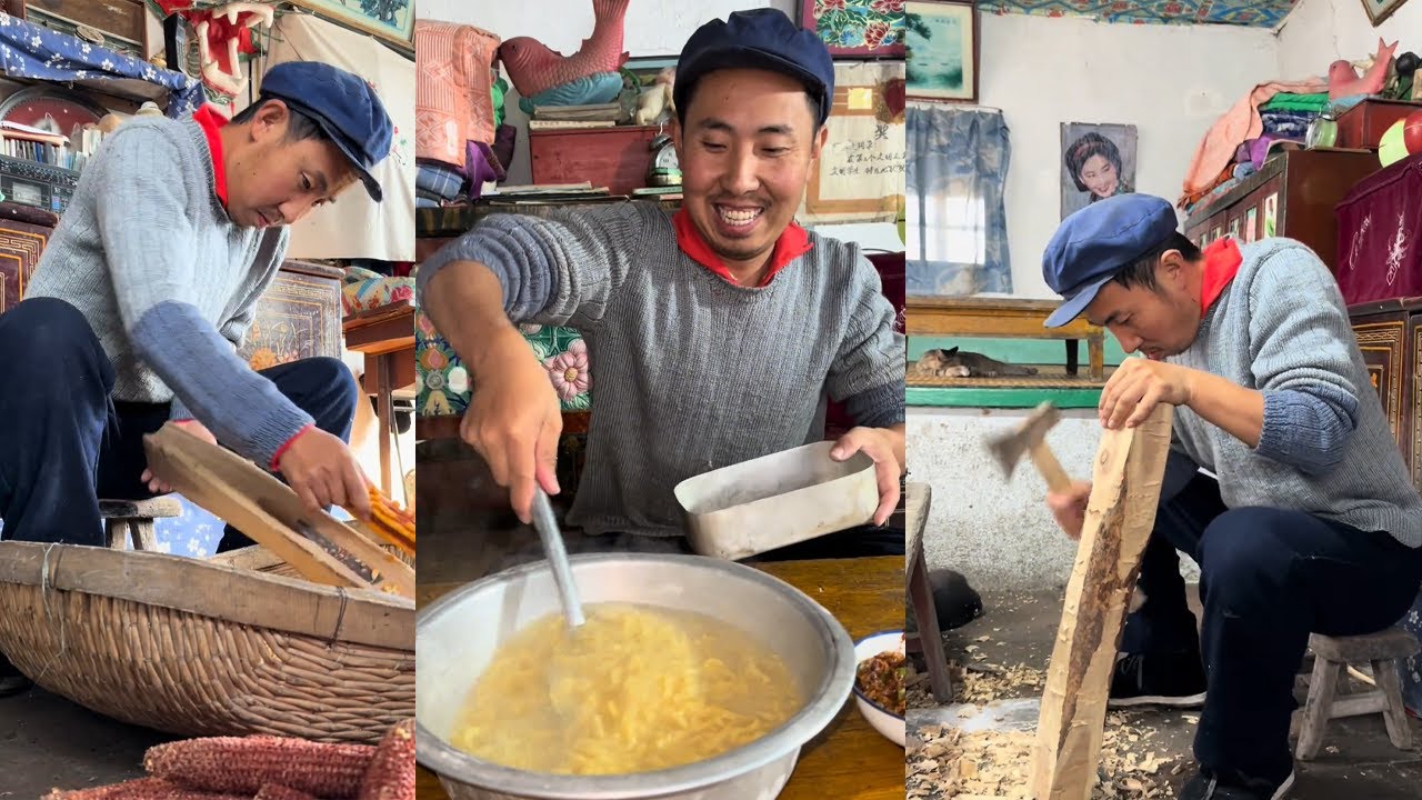 几分钟就能做好酸汤子#food #民间手艺人 #手工制作