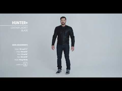 SHIMA Hunter+ Black - Leather Motorcycle Jacket