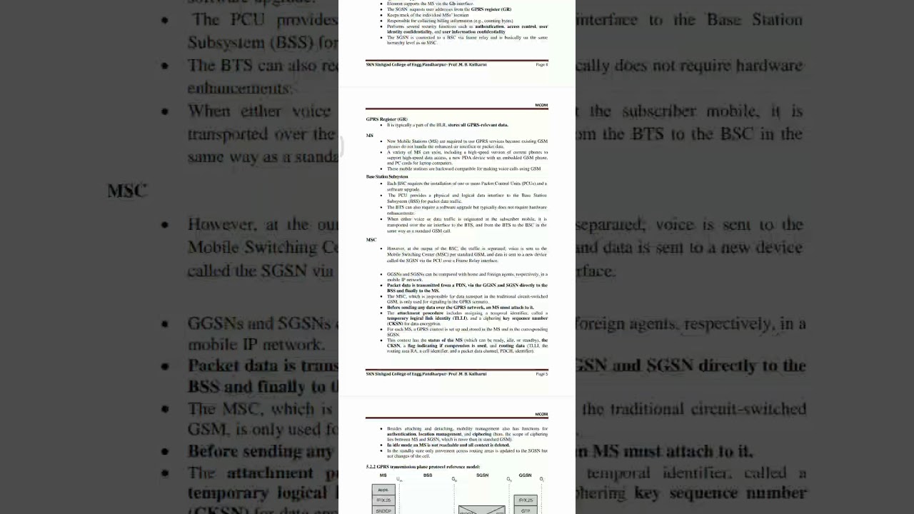 Unit 5 Lecture No 4 GPRS Arch 2