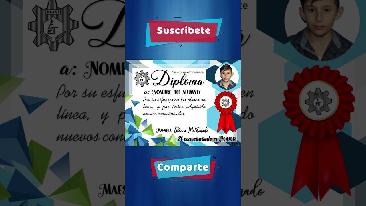 Diploma para descargar gratis ✨👌 Recurso para docentes, profesores y maestros