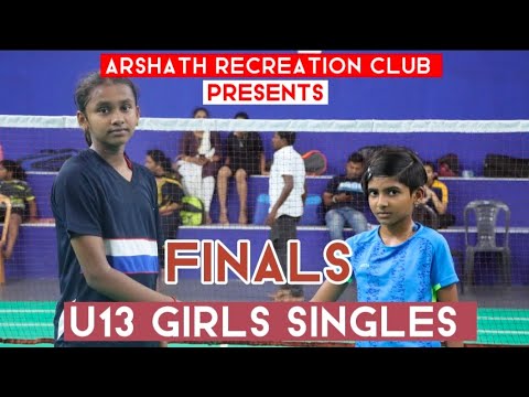 Anushka Jeniffer VS Reshika | U13 Singles Girls | Finals |Arshath Recreation Club | Kayalpatnam
