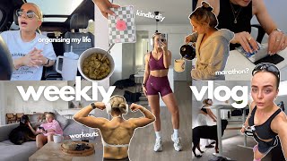 weekly vlog | workouts | packages | kindle diy | organising my life | the marathon? conagh kathleen