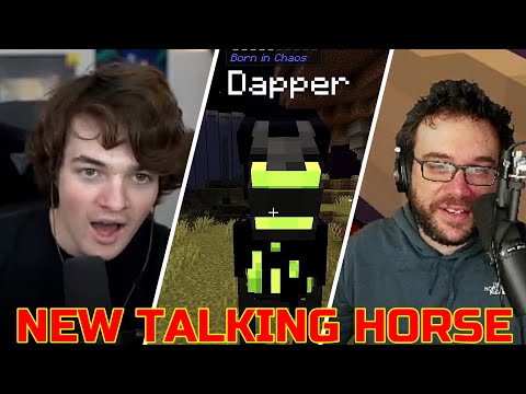 NEW Talking Horse (Dapper) meets Tubbo & AntoineDaniel on QSMP Minecraft